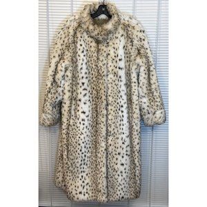 Reversible Vintage Lynx Faux Fur Jacket, Large, Great Condition